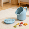 Silicone Baby Snack Cup with Grip Handle - Spill Proof