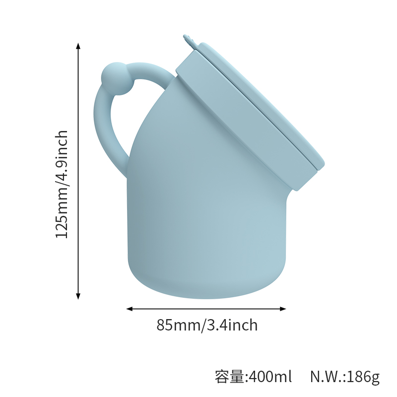 Silicone Baby Snack Cup with Grip Handle - Spill Proof