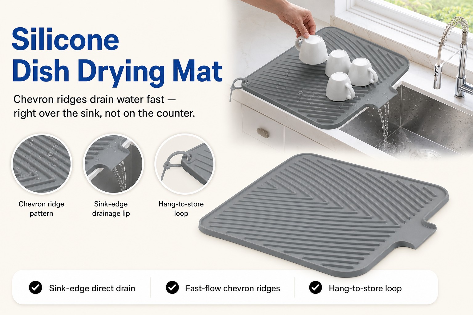 <p><b>Drying Mat for Cleaner, More Hygienic Dish Drying</b></p> <link href="https://fonts.googleapis.com/css?family=Inter" rel="stylesheet" type="text/css" />