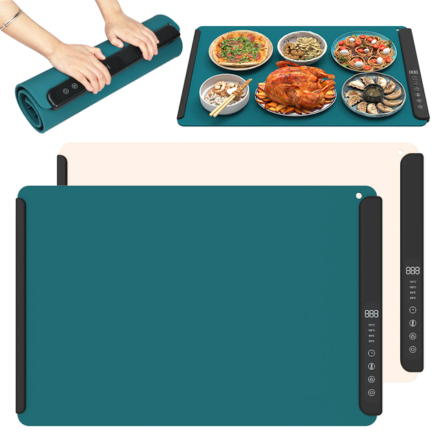 Silicone Electric Warming Mat - Fast Heating Folding Tray