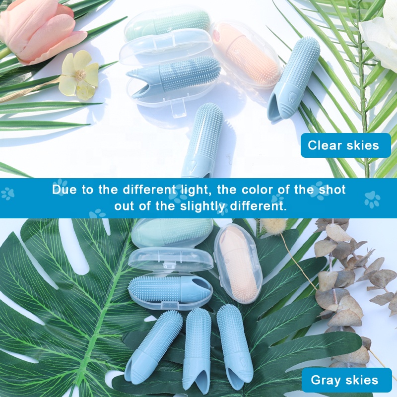 Silicone Pet Finger Toothbrush - 360&deg; Anti-Stone Cleaning