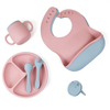 OEM ODM BPA Free Children Tableware Silicone Bowl Weaning Suction Plate Baby Feeding Toddler Feeding Set