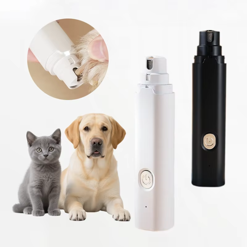 Led 빛을 가진 조용한 전문 충전식 휴대용 전기 고양이 손톱 트리머 애완견 손톱 분쇄기