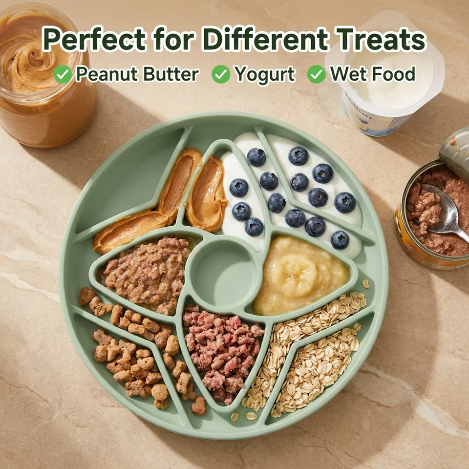 2027 New Arrivals Anti-Choking Slow Feeding Cat Dog Disc Eco-Friendly Silicone Pet Food Utensils Bowls