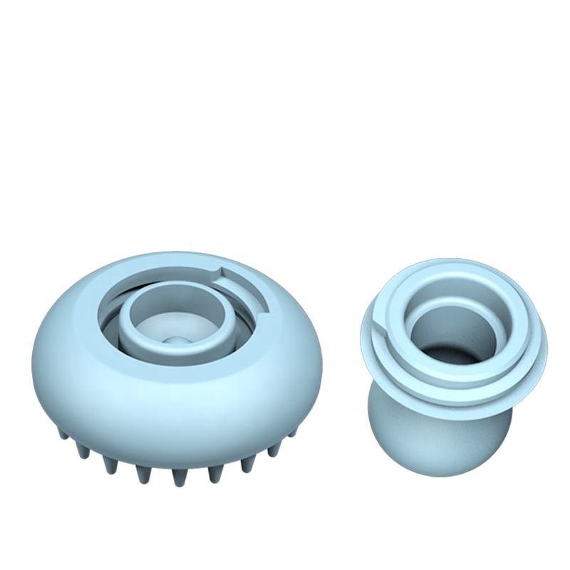 Wellfine Custom Pet Hair Remover Brush Bath Silicone Pet Brush Easy Hair Remove Clean Grooming Brush