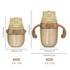 OEM Factory Custom BPA-Free Silicone Baby Feeding Bottle Set 150ml Capacity with Printed Pattern for 0-12 Months