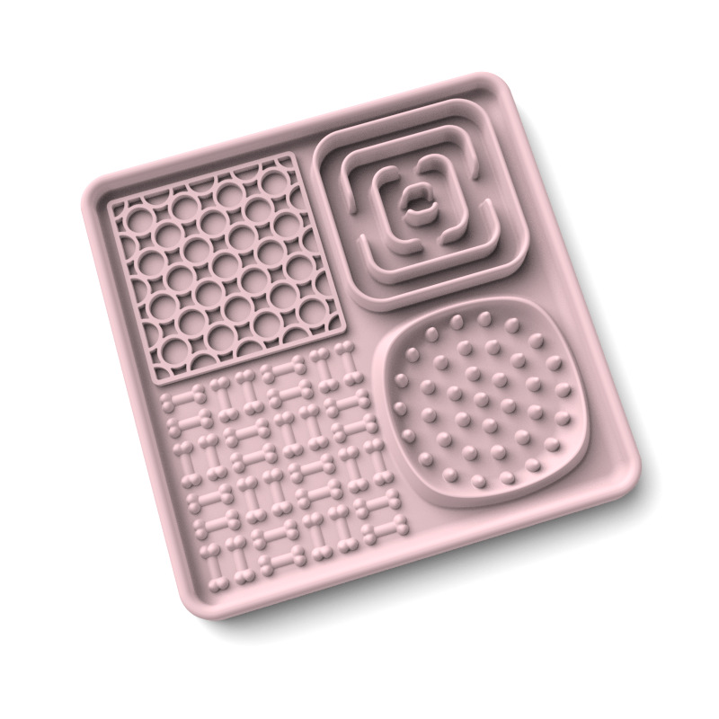 Top Rankings Silicone Pet Licking Mat Cat Dog Slow Food Bowl Feeding Mat Suction Cup Folding Pet Food Placemat