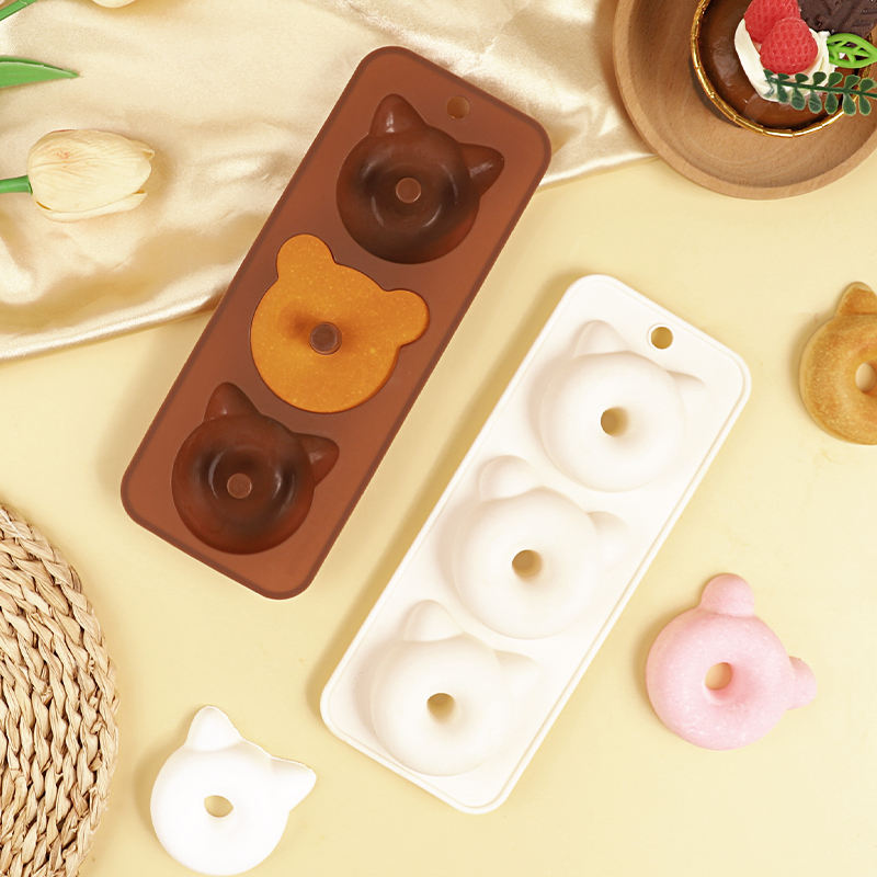 Top Rankings Food-Grade Silicone Round Donut Mold Easy Release Oven Cake Baking Tool