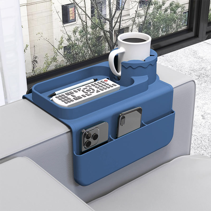 Hot Selling Modern Design Portable Anti-Slip Silicone Coaster Couch Armrest Cup for Sofa for Home or Office
