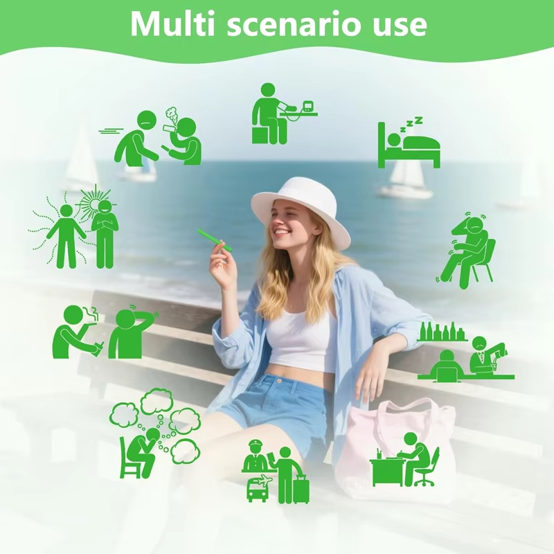 Chewable Essential Oil Breath Stick Chewable Breather Quit Portable Stop Smoking Aid with Peppermint for Aromatherapy