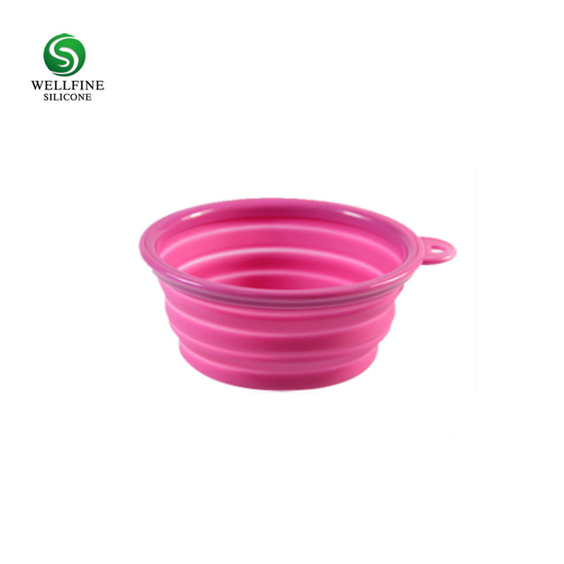 Silicone Collapsible Dog Bowl, Foldable Expandable Cup Dish for Pet Cat Food Water Feeding Portable Travel Bowl Free Carabiner