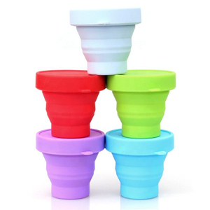 Outdoor High Quality Silicone Collapsible Coffee Cup Retractable Foldable Folding Coffee Cup Taza Plegab for Travel