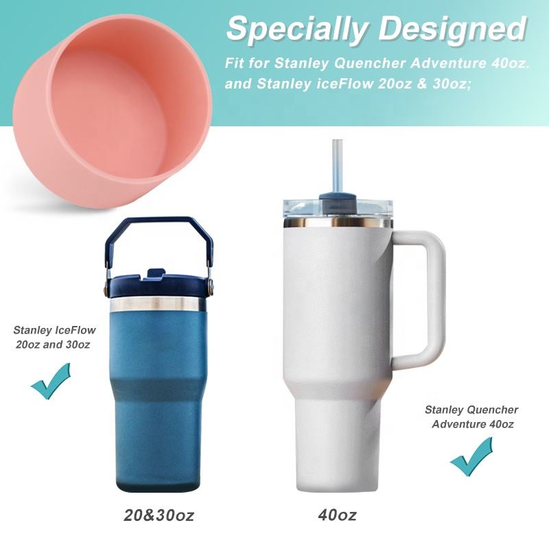 Multifunctional Thermos Cup Beverage Cup Sleeve Pet Drinking Bowl Silicone Anti Scald Anti Scratch Anti Slip Cup Bottom Cover