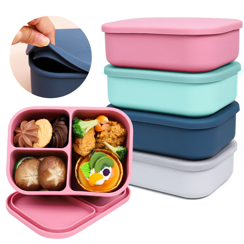 Custom Logo BPA Free Portable Leakproof Bento Lunch Boxes Leak Proof Large Square Lunch Box
