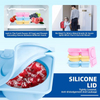 Silicone Reusable Snack Containers Double Compartment Foldable Portable Lids Dishwasher Safe Freshness Preservation Lunch Boxes