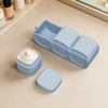 Silicone Square Tray Drink Holder Pocket Organizer 6-10L Capacity for Remote Snacks Cellphone Storage Couch Sofa Armrest Table