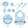 2025 Silicon Bibs Top Seller Baby Supplies Silicone Baby Feeding Set Newborn Set Gift Baby Plate Set