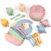 New Arrivals Environmental protection Custom Baby Silicone Tableware Bowl Snack Cup Baby Tableware Feeding Set