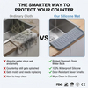 Wellfine Silicone Faucet Splash Guard Water Catcher Mat Sink Mat Tray Drying Mat Dish Sponge Holder Kitchen Sink Accessory