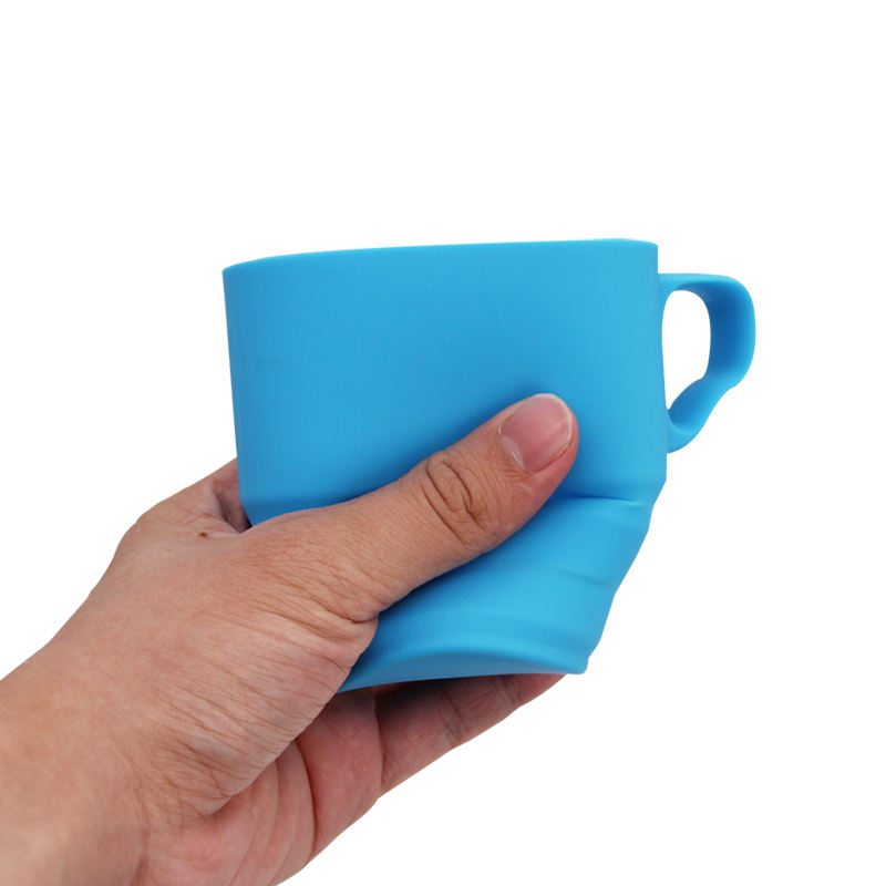 ODM OEM Portable Travel Custom Logo Reusable BPA Free Silicone Collapsible Reusable Coffee Cup With Lid