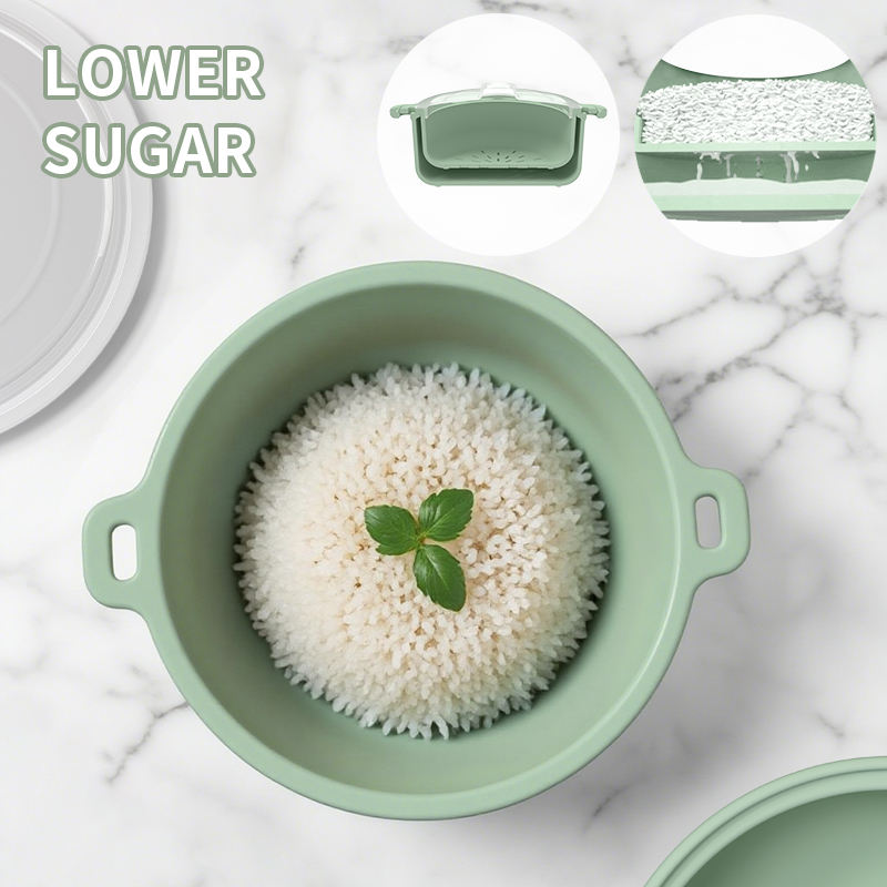 Food Grade Heat Resistant Creative Kitchen Gadgets Silicone Steamed Fish Bowl Microwave Oven Silicone Steamer with Lid