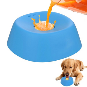Dog Liquid Lick Bowl with Rolling Ball ABS Material Slow Feeding Non-Slip Personality Solid Pattern