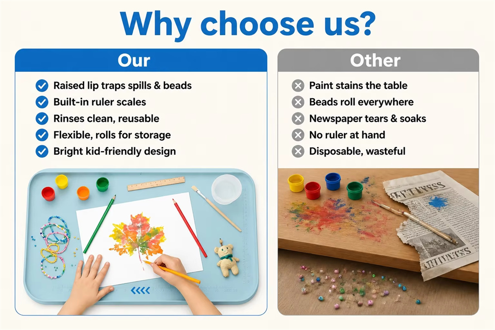 <span style="color:#2f4a52;"><span style="font-family:inter;"><strong>Why Choose Our Silicone Craft Mat for Parents</strong></span></span> <link href="https://fonts.googleapis.com/css?family=Inter" rel="stylesheet" type="text/css" />