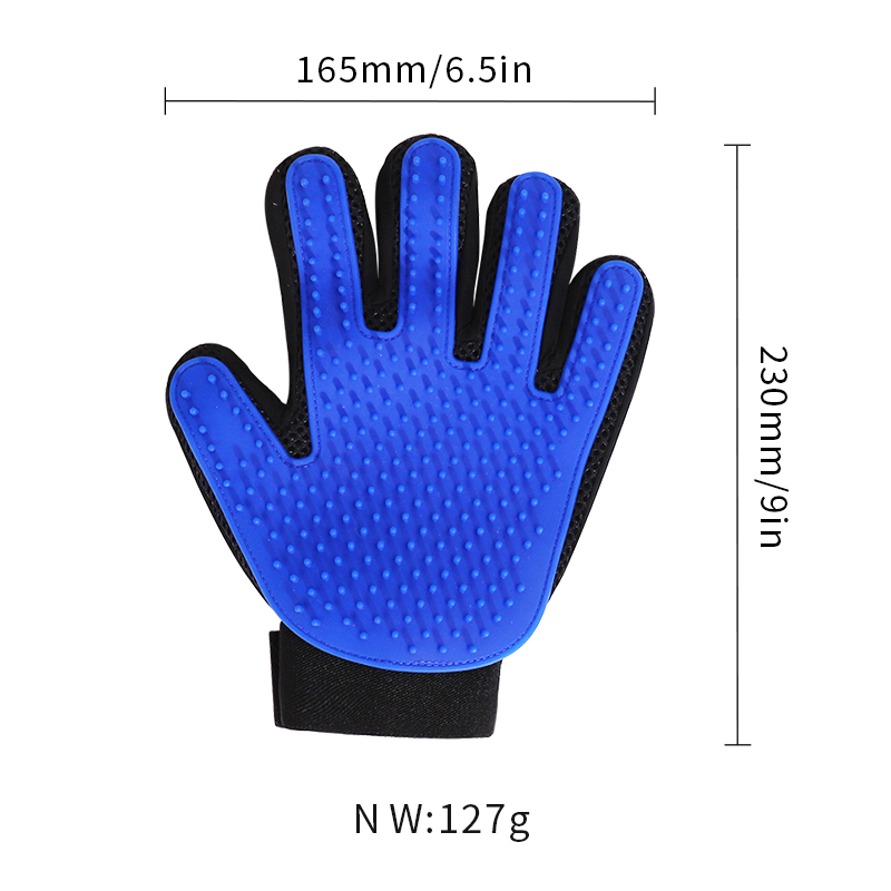 Silicone Pet Grooming Glove - Hair Removal & Massage