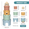 Montessori Stacking Toys for Babies - Silicone Castle Blocks 