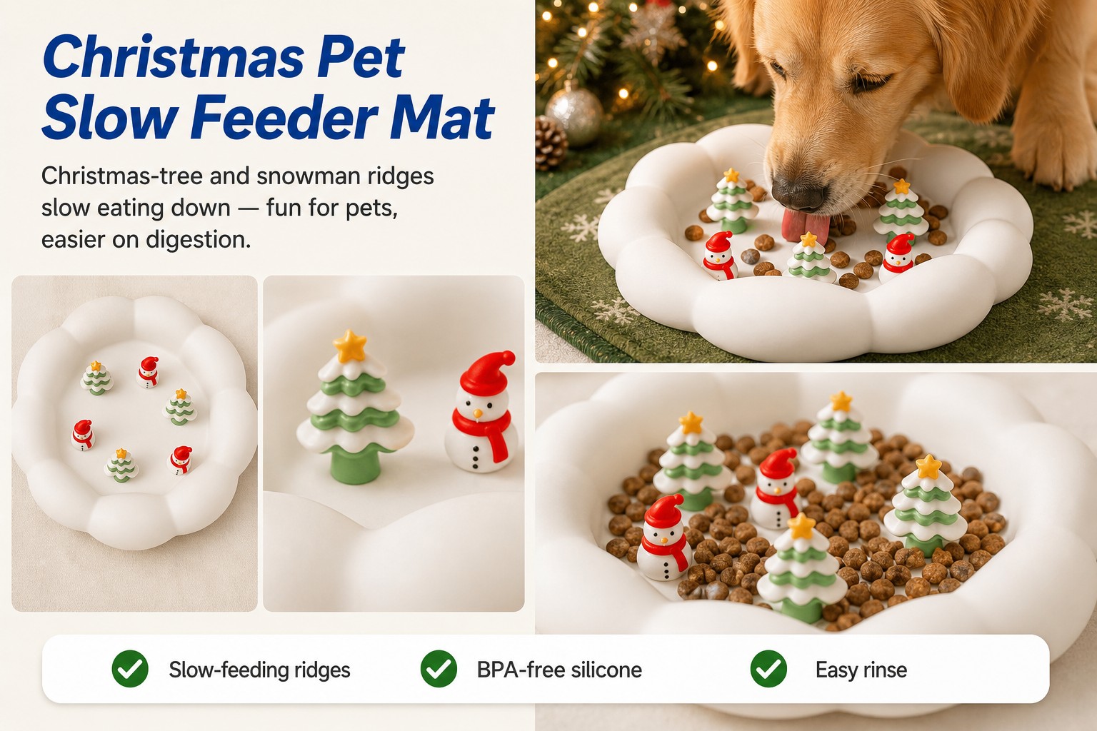 <p><b>Slow Feeder Mat for Healthier Eating and Happier Pets</b></p> <link href="https://fonts.googleapis.com/css?family=Inter" rel="stylesheet" type="text/css" />