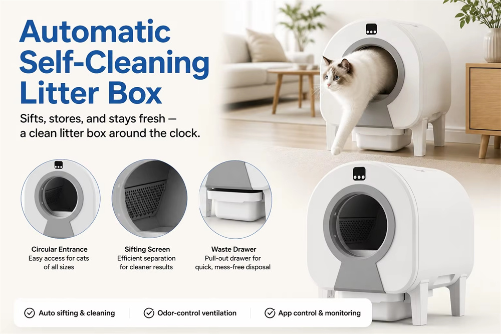 <span style="font-family:inter;"><span style="color:#2f4a52;"><strong>Automatic Litter Box for Cleaner, Healthier Cat Care</strong></span></span> <link href="https://fonts.googleapis.com/css?family=Inter" rel="stylesheet" type="text/css" />