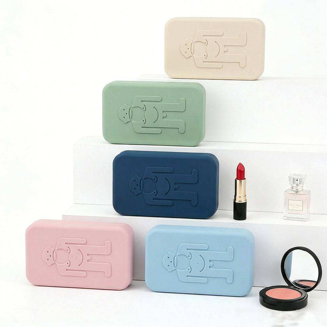Custom Logo Silicone Makeup Bag Fashionable Multi-Functional Cosmetic Storage Zipper Bag