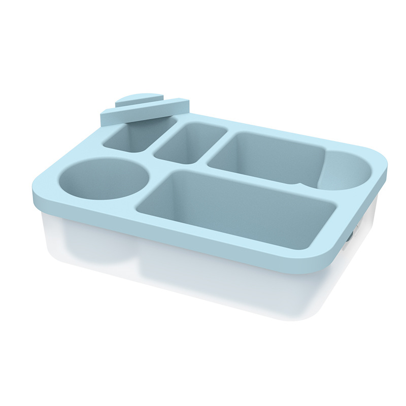 New Arrivals Silicone Couch Caddy Snack Box Waterproof Organizer Tray with Cup and Phone Holder for Bed Car Seat Beach Use