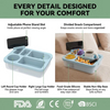 New Arrivals Silicone Couch Caddy Snack Box Waterproof Organizer Tray with Cup and Phone Holder for Bed Car Seat Beach Use