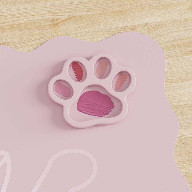 2027 Top Rankings Bag Nails Table Mat Pink Cherry Heart Pattern Custom Logo Nail Mat