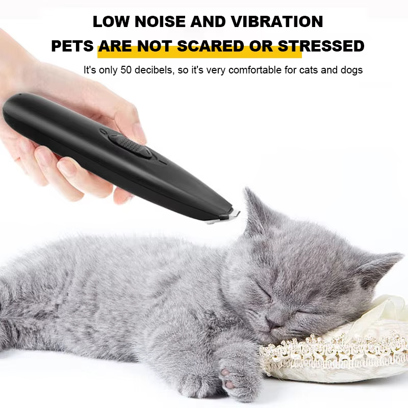 Rechargeable Dog Trimmer Paws With LED Light Dog Paw Trimmer Waterproof Low Noise Paw Trimmer