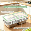 304 Stainless Steel Bento Box Eco Friendly Compartments School Tiffin Box Reusable Lunch Box Heatable Plastic Lid Leak Proof