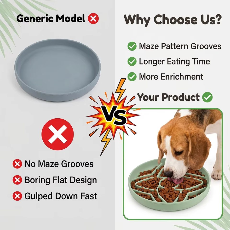 2027 New Arrivals Anti-Choking Slow Feeding Cat Dog Disc Eco-Friendly Silicone Pet Food Utensils Bowls