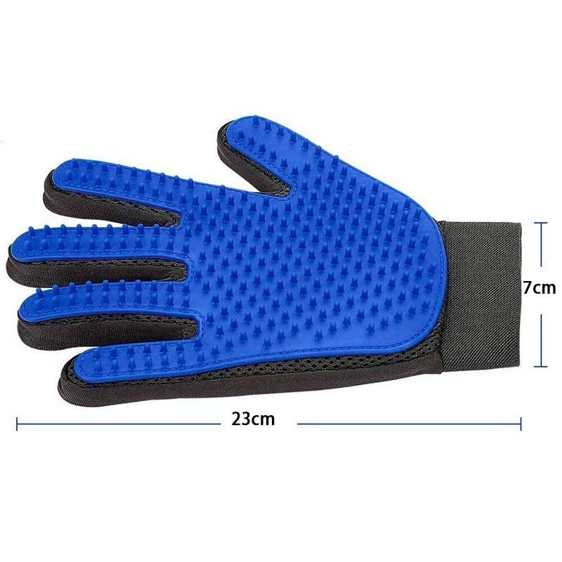 2 in 1 Five Fingers Hair Removal Silicone Pet Cat Cleaning Hair Remover Grooming Deshedding Bathing Brush Gloves