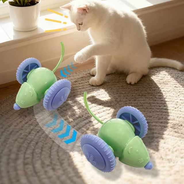 Cartoon Style Cat and Dog Pet Interactive Animation Electric Self-Play Mouse Toy