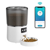 Modern Solid Pattern Timed Automatic Cat Feeders Small Animal Suitable Bowls Rechargeable Power Source