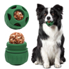 Silicone Dog Chew Toy Ball Durable Cartoon Dog Treat Holes Puzzle Food Dispenser Dog Toy Ring