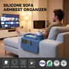Nuevo Portavasos de silicona para sof&aacute;, bandeja port&aacute;til de silicona para reposabrazos de sof&aacute; para taza de caf&eacute;, tel&eacute;fono, aperitivos remotos