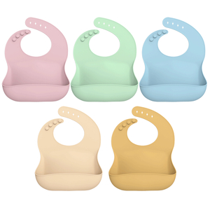 Custom Silicoco Baby Bibs Wholesale Waterproof Bib Bpa Free Adjustable Easy Clean Baby Silicone Bib for Babies Toddlers
