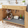 Silicone Under-Sink Mat with Water Drainage Cabinet Shelf Liner Non-Slip Mats Dishwasher-Safe Drawer Liner