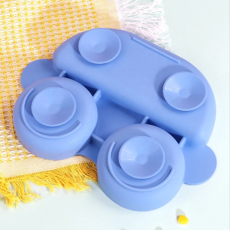 New Arrival Silicone Baby Led Weaning Set Toddler Car Plate With Suction BPA Free Baby Birthday Bift Set