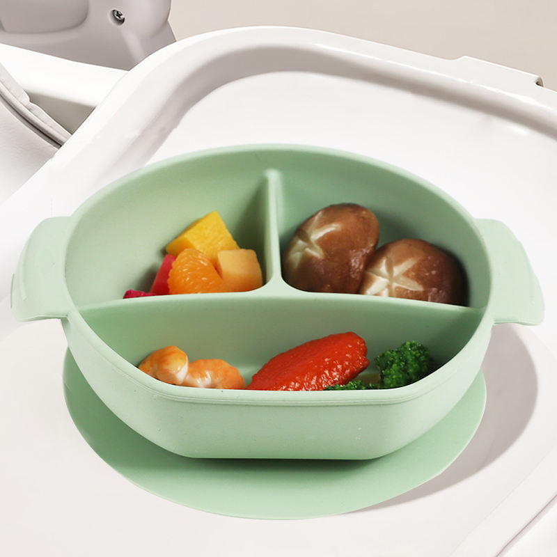 Custom Baby Feeding Bowl Set with Suction Cup Base Food Grade Non-Toxic BPA Free Silicone Baby Bowl for Toddlers