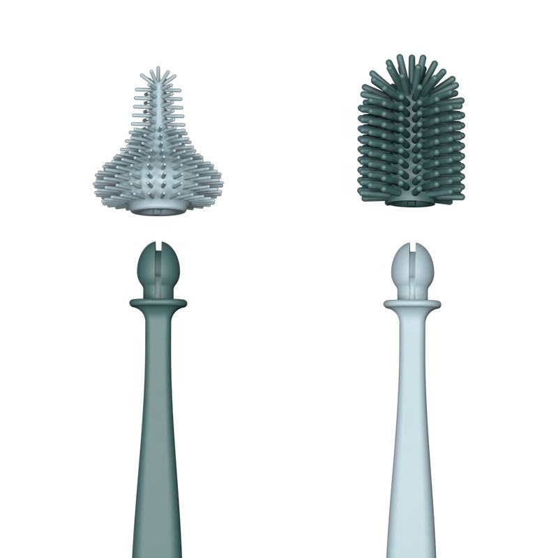 Custom Baby Feeding Nipple Mini Cleaning Cleaner Silicone Bottle Brush Cleaning Brush Silicone Cleansing Brush