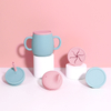 Unbreakable BPA-Free Silicone Baby Sippy Cup with Soft Spout Dishwasher Safe Toddler Training Cup