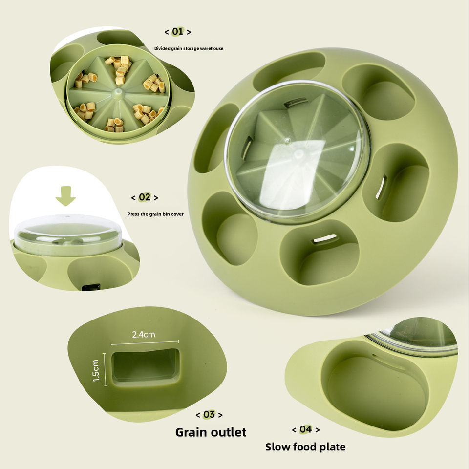 Top Ranking Pet Press Leakage Food Device Toy Dog Interactive Puzzle Training Feeding Slow Food Bowl
